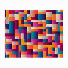 Abstract Geometry Blocks Small Glasses Cloth (2 Sides)