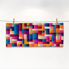 Abstract Geometry Blocks Hand Towel