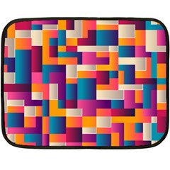 Abstract Geometry Blocks Fleece Blanket (mini) by Bajindul