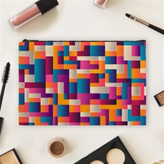 Abstract Geometry Blocks Cosmetic Bag (large) by Bajindul