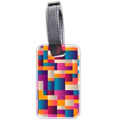 Abstract Geometry Blocks Luggage Tag (two Sides) by Bajindul