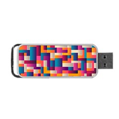 Abstract Geometry Blocks Portable Usb Flash (one Side) by Bajindul