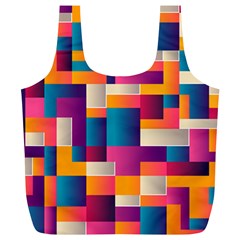 Abstract Geometry Blocks Full Print Recycle Bag (xl)