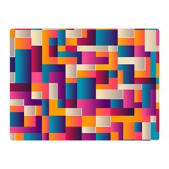 Abstract Geometry Blocks Double Sided Flano Blanket (mini) 