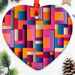 Abstract Background Geometry Blocks Ornament (heart)