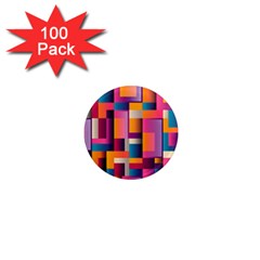 Abstract Background Geometry Blocks 1  Mini Magnets (100 Pack) 