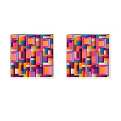 Abstract Background Geometry Blocks Cufflinks (square)