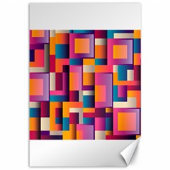 Abstract Background Geometry Blocks Canvas 12  X 18 