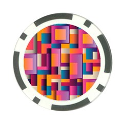 Abstract Background Geometry Blocks Poker Chip Card Guard