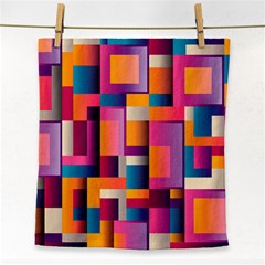 Abstract Background Geometry Blocks Face Towel