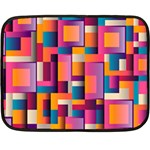 Abstract Background Geometry Blocks Double Sided Fleece Blanket (Mini)  35 x27  Blanket Front