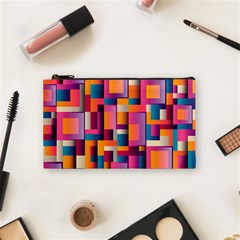 Abstract Background Geometry Blocks Cosmetic Bag (small)