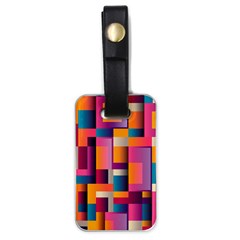 Abstract Background Geometry Blocks Luggage Tag (one Side) by Bajindul