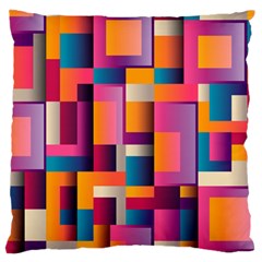 Abstract Background Geometry Blocks Large Cushion Case (two Sides)