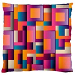 Abstract Background Geometry Blocks Large Flano Cushion Case (One Side) Front