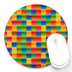 Background Colorful Abstract Round Mousepads by Bajindul