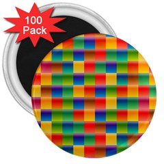 Background Colorful Abstract 3  Magnets (100 Pack) by Bajindul