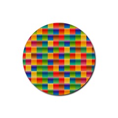 Background Colorful Abstract Rubber Coaster (round) 