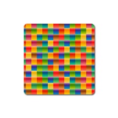 Background Colorful Abstract Square Magnet by Bajindul