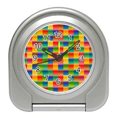 Background Colorful Abstract Travel Alarm Clock by Bajindul