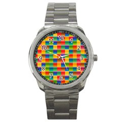 Background Colorful Abstract Sport Metal Watch by Bajindul