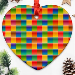 Background Colorful Abstract Heart Ornament (two Sides)