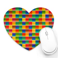 Background Colorful Abstract Heart Mousepads by Bajindul