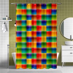 Background Colorful Abstract Shower Curtain 48  X 72  (small)  by Bajindul