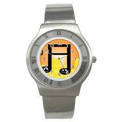 Abstract Anthropomorphic Art Stainless Steel Watch