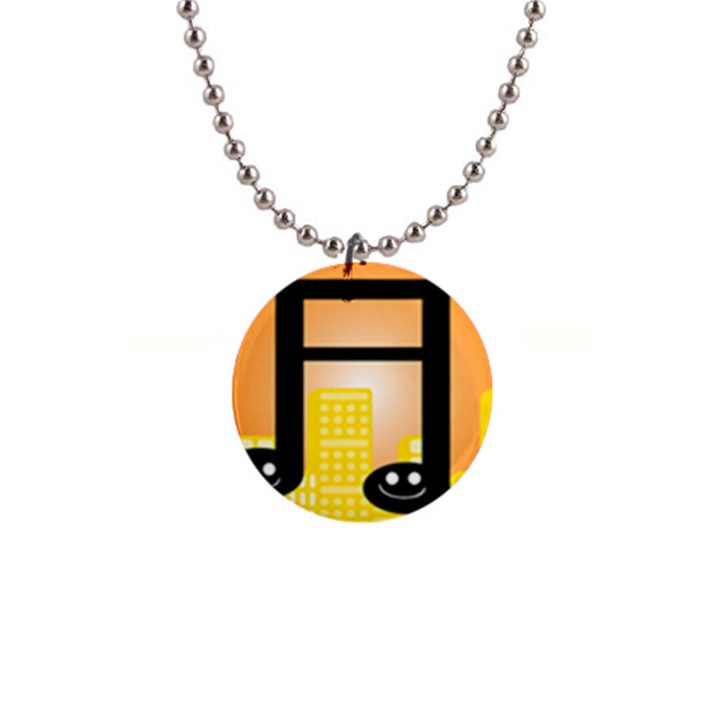 Abstract Anthropomorphic Art 1  Button Necklace