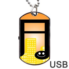 Abstract Anthropomorphic Art Dog Tag USB Flash (Two Sides)