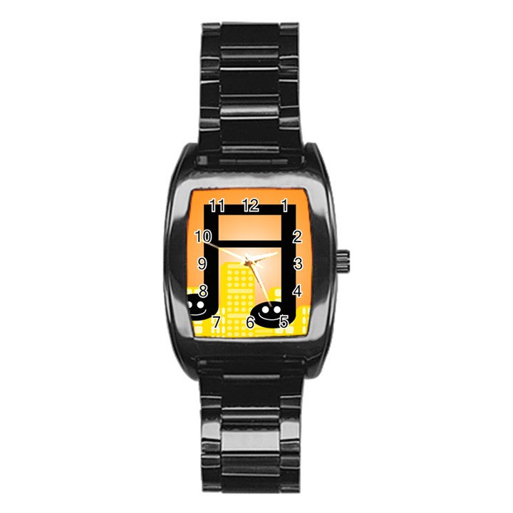 Abstract Anthropomorphic Art Stainless Steel Barrel Watch