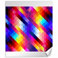 Abstract Blue Background Colorful Pattern Canvas 8  X 10  by Bajindul