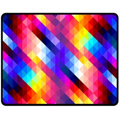 Abstract Blue Background Colorful Pattern Fleece Blanket (medium) 