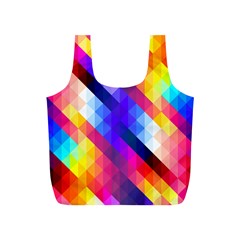 Abstract Blue Background Colorful Pattern Full Print Recycle Bag (s) by Bajindul