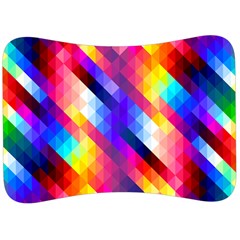 Abstract Blue Background Colorful Pattern Velour Seat Head Rest Cushion