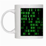 Abstract Plaid Green White Mugs Left