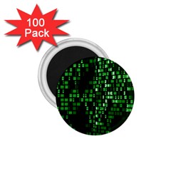 Abstract Plaid Green 1 75  Magnets (100 Pack)  by Bajindul