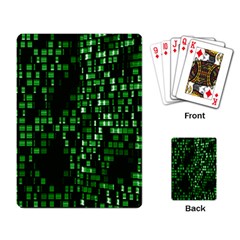 Abstract Plaid Green Playing Cards Single Design by Bajindul