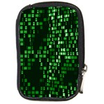 Abstract Plaid Green Compact Camera Leather Case Front