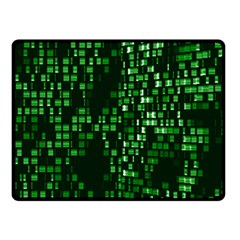 Abstract Plaid Green Fleece Blanket (small) by Bajindul