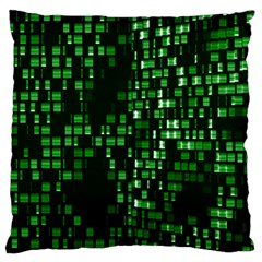 Abstract Plaid Green Large Cushion Case (two Sides) by Bajindul