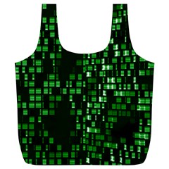 Abstract Plaid Green Full Print Recycle Bag (xl) by Bajindul