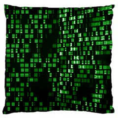 Abstract Plaid Green Standard Flano Cushion Case (one Side) by Bajindul