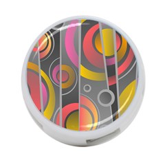 Abstract Colorful Background Grey 4-port Usb Hub (one Side) by Bajindul