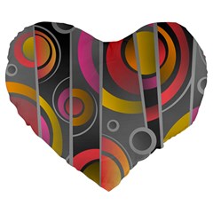 Abstract Colorful Background Grey Large 19  Premium Heart Shape Cushions by Bajindul