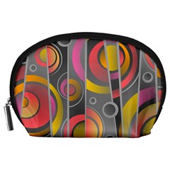 Abstract Colorful Background Grey Accessory Pouch (large)