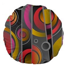 Abstract Colorful Background Grey Large 18  Premium Flano Round Cushions by Bajindul