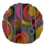 Abstract Colorful Background Grey Large 18  Premium Flano Round Cushions Front