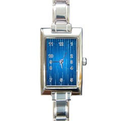 Abstract Rain Space Rectangle Italian Charm Watch by Bajindul